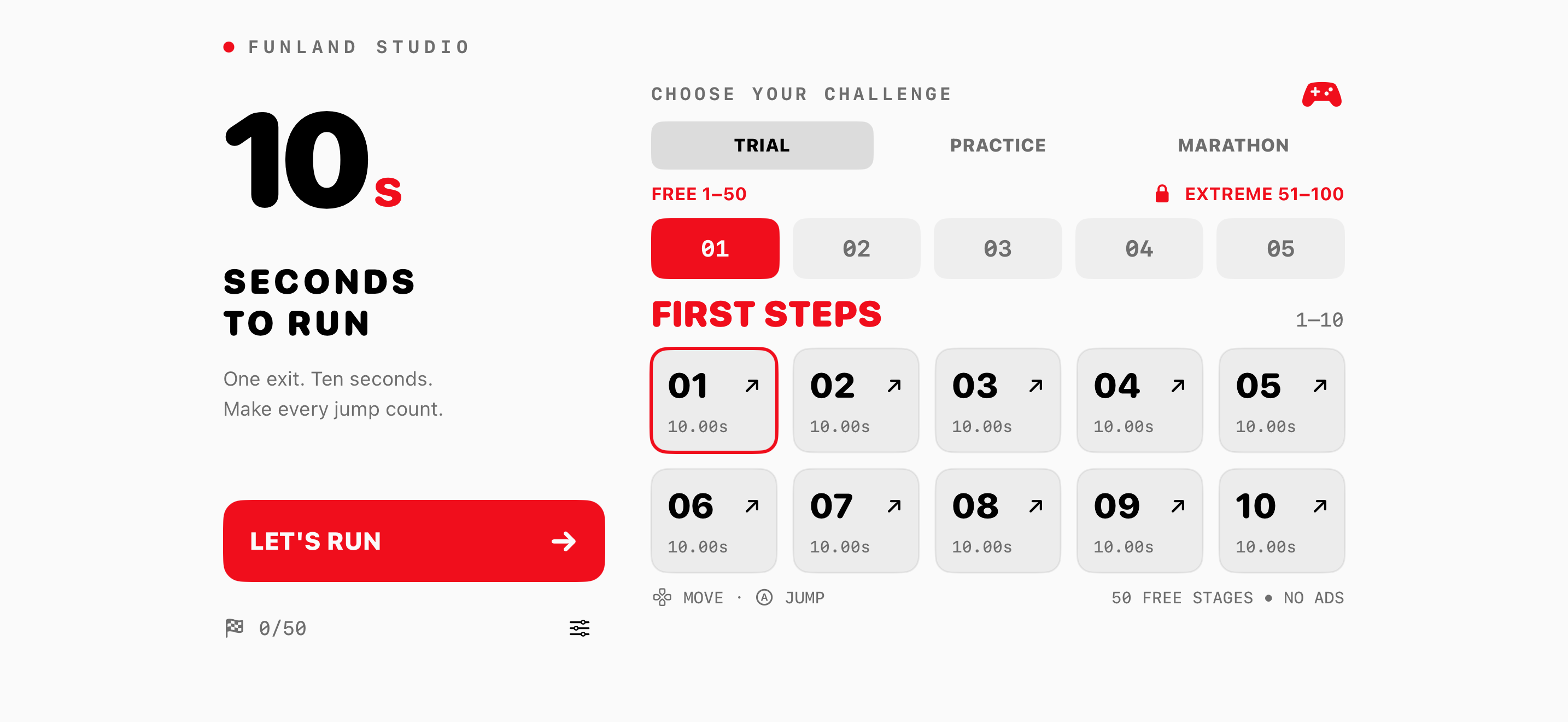 Choose a course and a mode